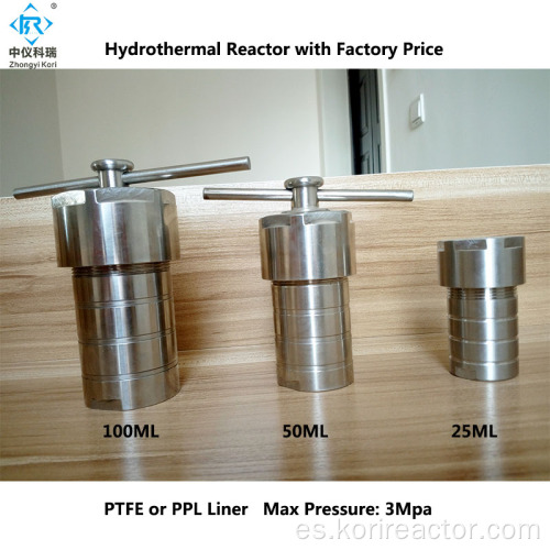 Reactor de síntesis hidrotermal para laboratorio